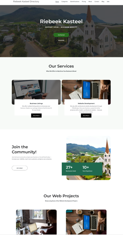 Riebeek Kasteel Directory